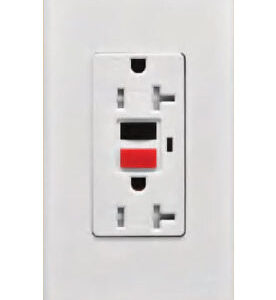 Omni WGFCI-201-PK 2-Gang GFCI Safety Outlet Ground Fault in White Plate 20A (Wide Series)