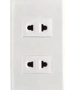 Omni WP2-WU Universal Outlet in White Plate 16A (Wide Series)