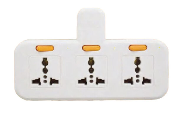 Omni WUA-032-PK Multiple Socket Extension Adapter with Individual Switch 3-Gang 10A 250V