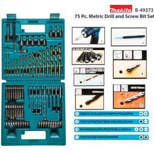 Makita B-49373 75 Pc. Metric Drill and Screw Bit Set