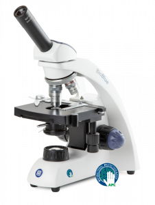 Euromex BB.4220-P-HLED BioBlue Monocular Polarization Microscope with SMP 4/10/S40x Objectives and LED-halogen Illumination - Available On Request, Prices in Dollars