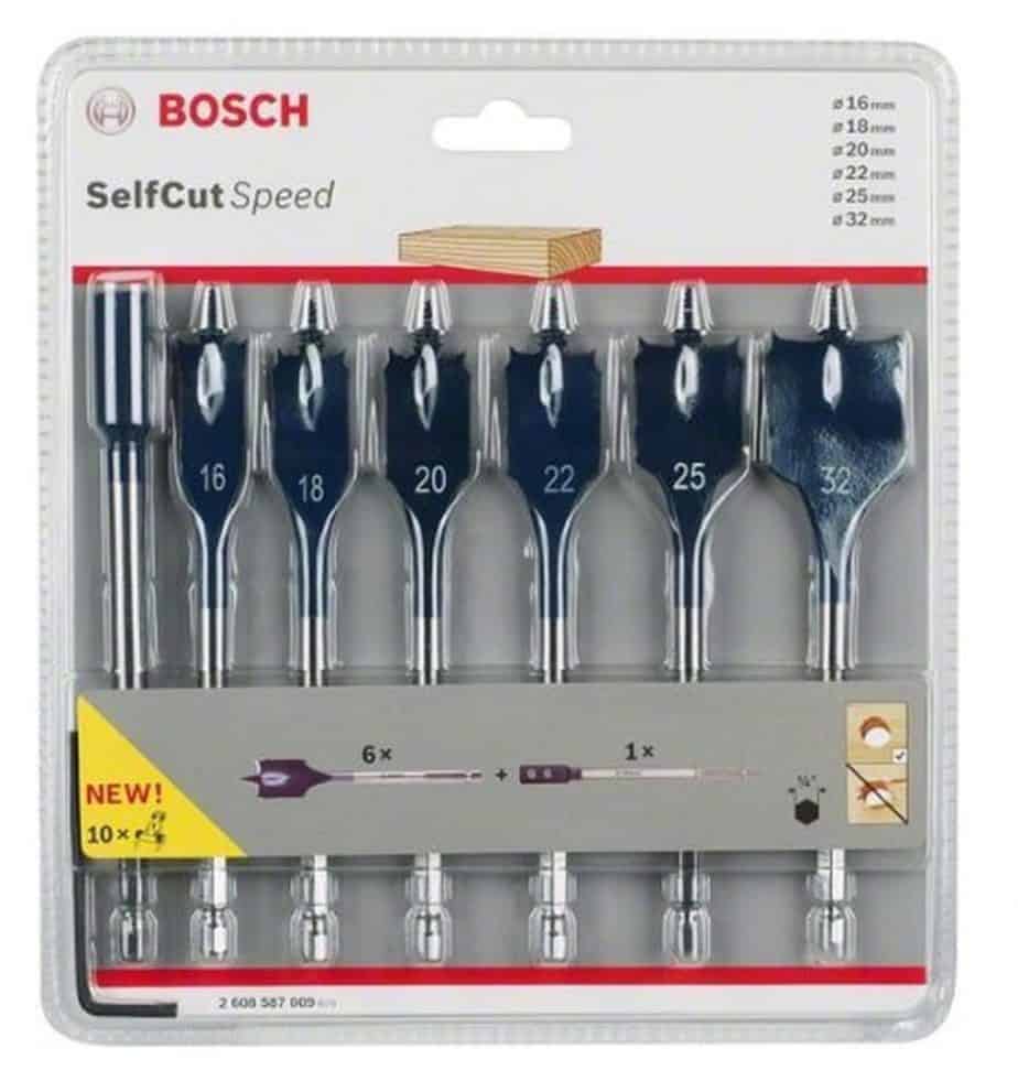 Bosch Professional 7-piece Self Cut Speed spade bit set 16; 18; 20; 22; 25; 32 mm