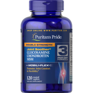 Puritan’s Pride Double Strength Glucosamine Chondroitin & MSM Joint Soother 60  Capsules