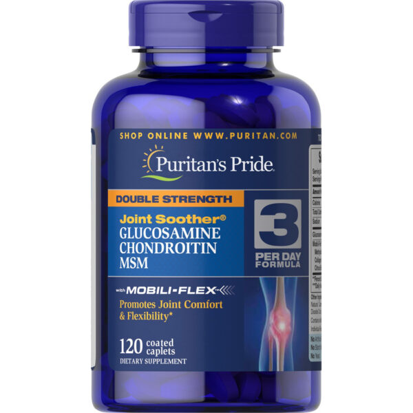Puritan’s Pride Double Strength Glucosamine Chondroitin & MSM Joint Soother 60  Capsules