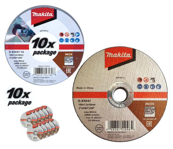 Makita D-65947 Stainless Cut Off Wheel 4"