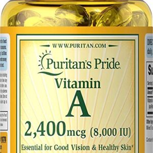 Puritan?s Pride Vitamin A 8000IU(2400mcg) 100 Softgel