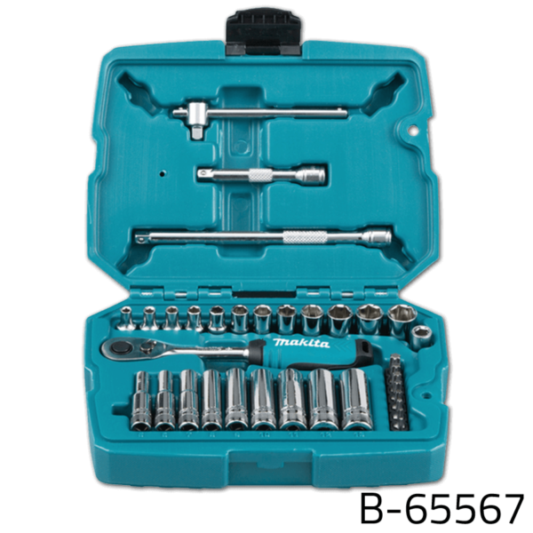 Makita B-65567 1/4" Dr. 34pcs Ratchet & Socket Wrench Set