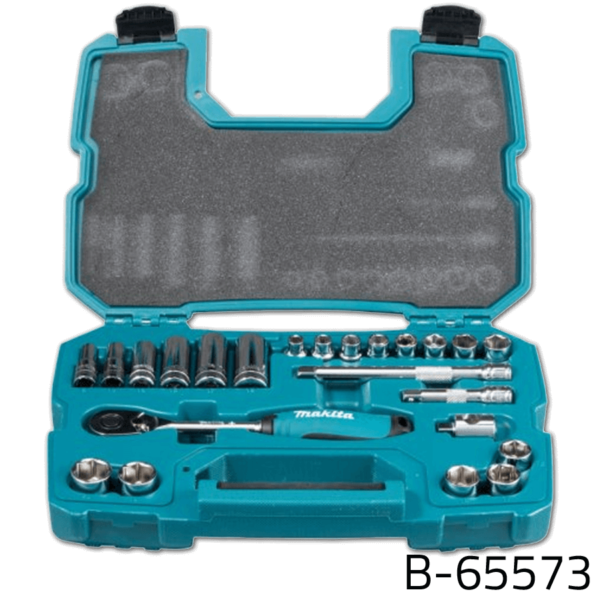 Makita B-65573 23pcs. 3/8? Dr. Rachet & Socket Wrench Set