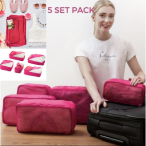 Packing Cubes By UK Brand Travelbella Set of 5
