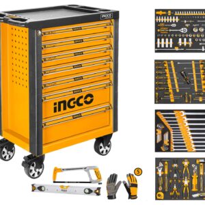 Ingco HTCS271621 Roller Tool Cabinet / Tool Chest with 162 pcs Hand Tools Set