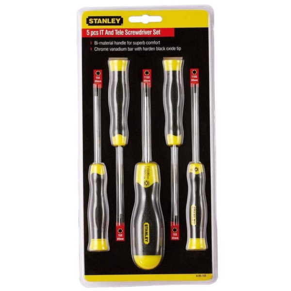 Stanley 65-155 5pcs Torx Screwdriver Set (Cushion Grip)