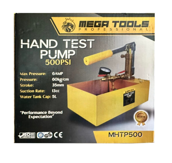 Megatools MHTP500 Hand Pressure Test Pump