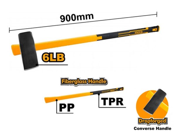 Ingco HSPM02068D Wood Splitting Wedge Maul Hammer / Axe