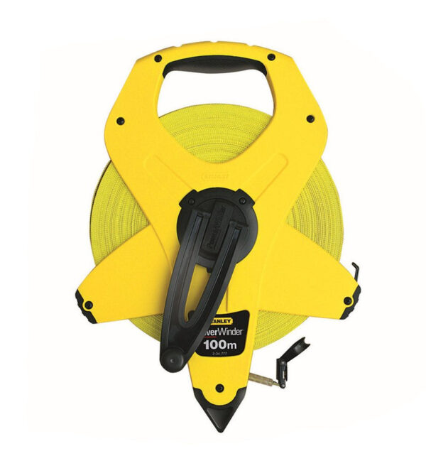 Stanley 34-777 PowerWinder Fiberglass Long Tape Measure (2-Sided Reading)