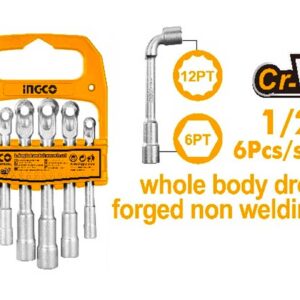 Ingco LASWT0601 6pcs L-Angle Socket Wrench Set