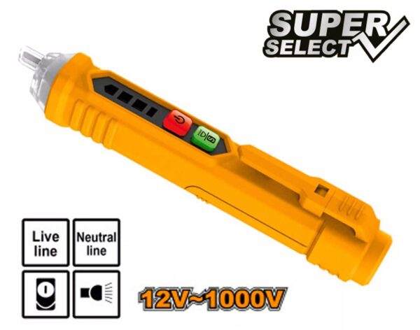 Ingco VD100026 AC Non Contact AC Voltage Detector Tester / Test Pencil (SS)