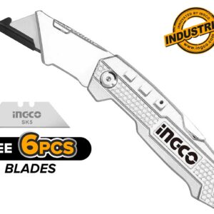 Ingco HUK6138 Folding Cutter Knife (+5 blades)
