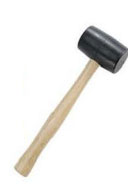 Megatools Rubber Mallet Wood Handle
