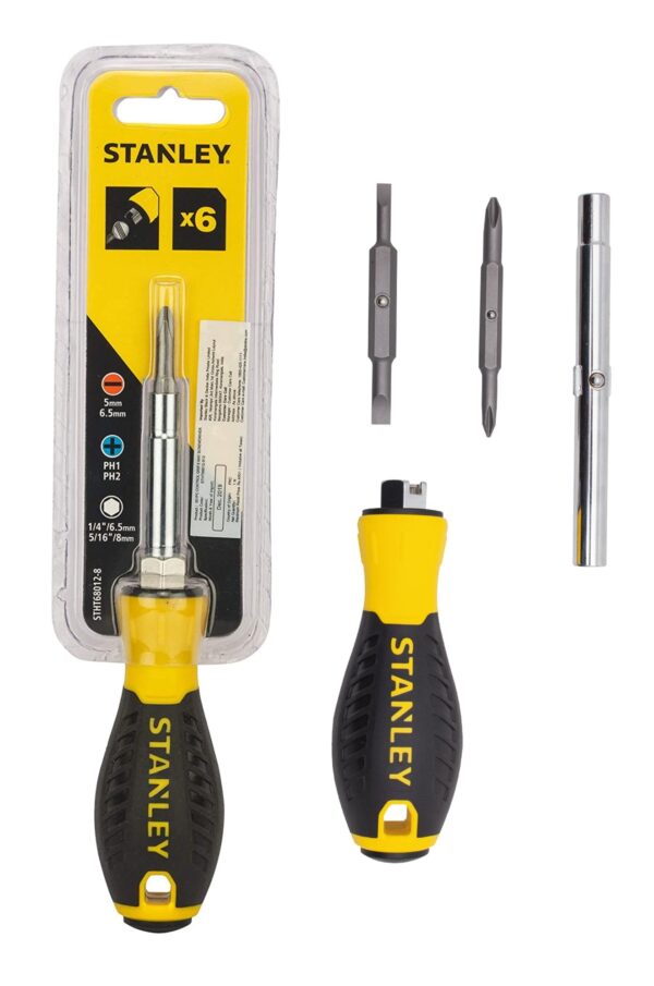 Stanley 68-012 6-Way Cushion Grip Screwdriver
