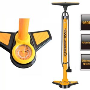 Ingco MPP3201 Tire Hand Pump Inflator (Anti-Slip Foot Pad) 160 psi