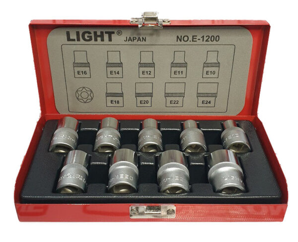 Light E-1200 1/2" Drive *pcs E-Star Socket Wrench Set