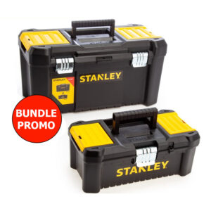 Stanley 75-772 Metal Latch Plastic Tool Box 19" +12.5 Bundle (Essential)