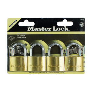 MasterLock ECO Solid Brass Padlock 4pcs [Key Alike]