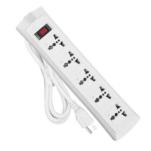 Omni WEU-105-PK Universal Outlet Extension Cord 5-Gang with Switch