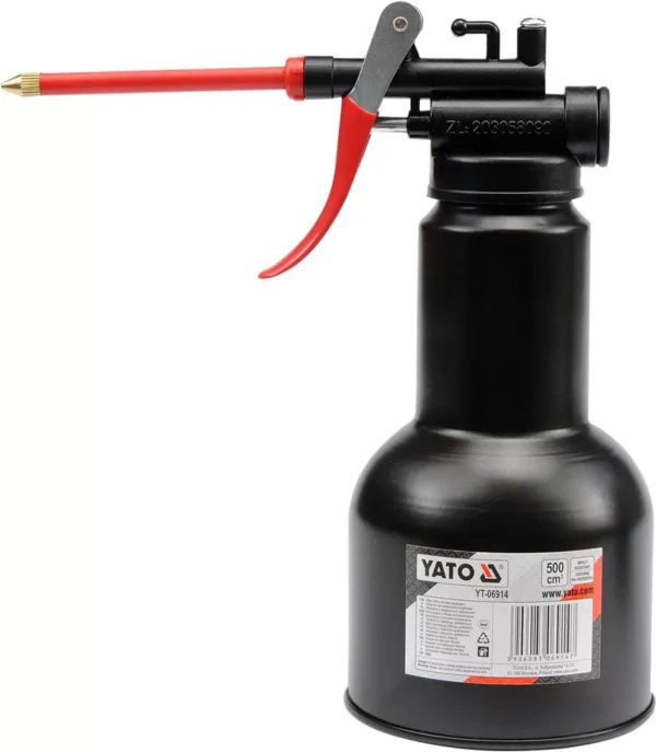 YATO YT-06914 500CC OIL CAN WITH FLEXIBLE NYLON TUBE