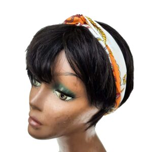 Abstract Print Bandeau Orange