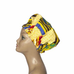 Kente Pattern Cotton Ankara Bonnet