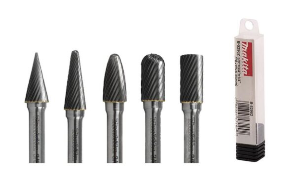 Makita Tungsten Carbide Burrs (1/4" Shank)