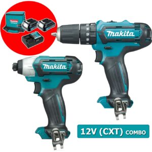 Makita CLX202 12V (CXT-Series) Cordless Combo Kit (Impact Driver - Hammer Drill)