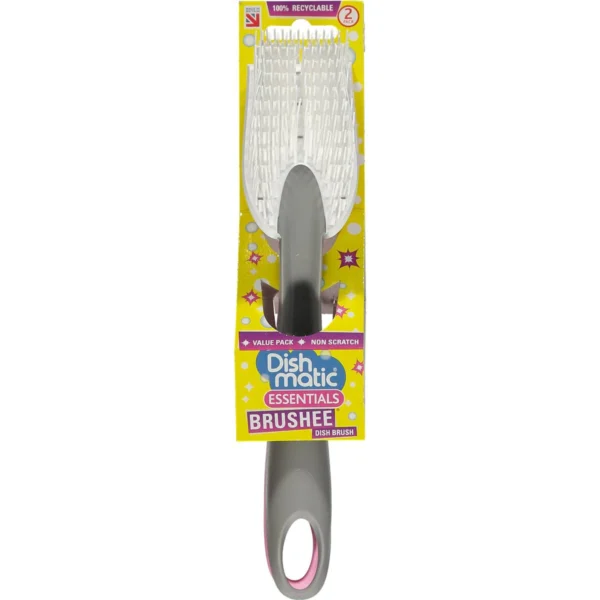 Dishmatic Essentials Brushee Dish Brush Twin Pack