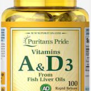 Puritan's Pride VItamins A & D3 100 Softgels