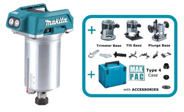 Makita DRT50ZJX9 18V Cordless Router Set (LXT-Series) [Bare]