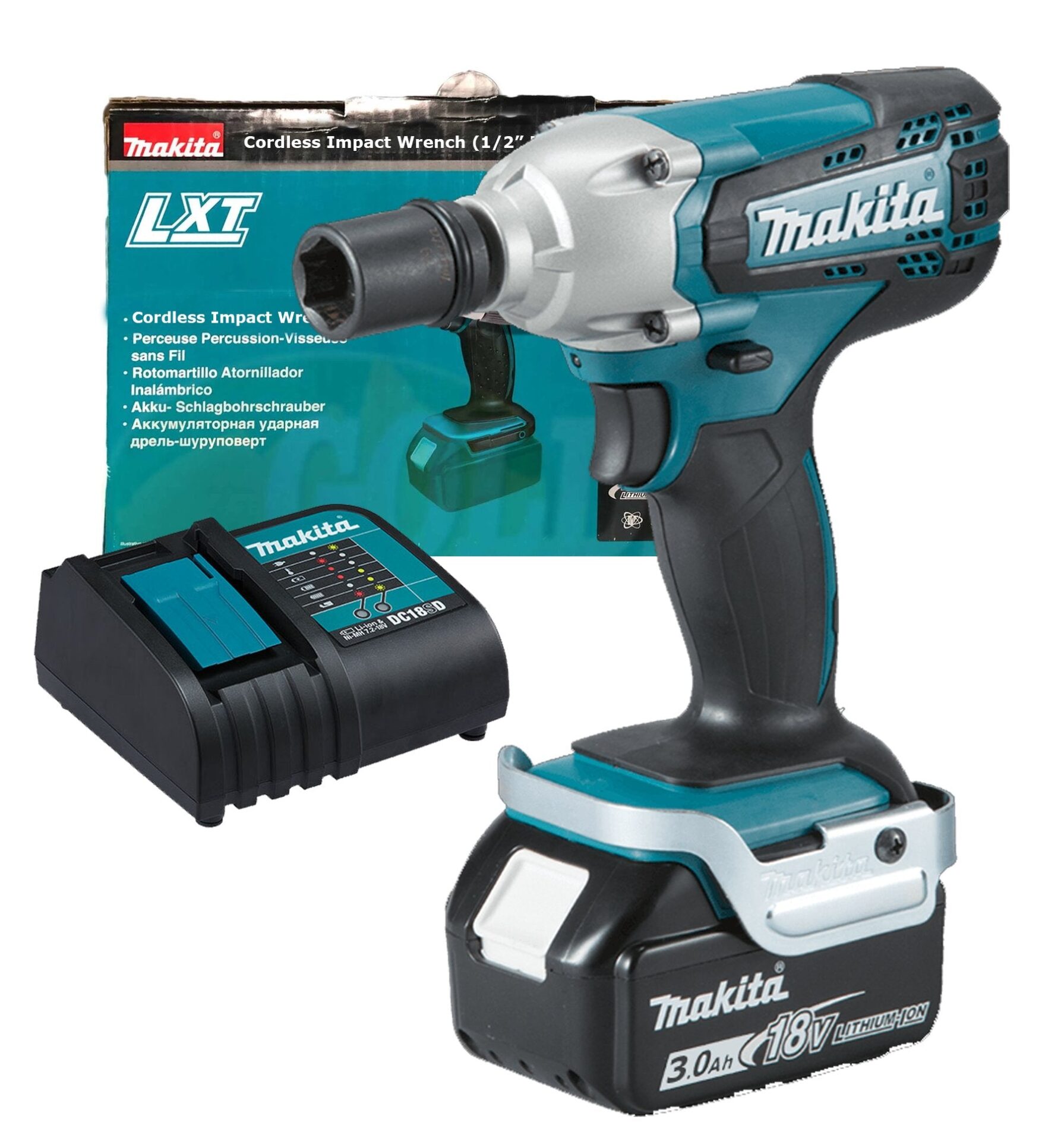 Rotomartillo Atornillador Makita 1/2 18v + Batería 3.0 Ah