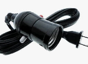 Omni E27-613 Push Through Bulb Socket Extension 3 Meter Wire 3A 250V