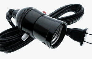 Omni E27-616-PK Push Through Bulb Socket Extension 6 Meter Wire 3A 250V