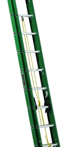 Louisville FE0600 Fiberglass Extension Ladder [GREEN] (225 lbs)