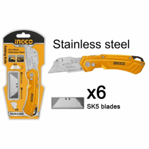Ingco HUK6288 Folding Cutter Knife (+6 Blades)