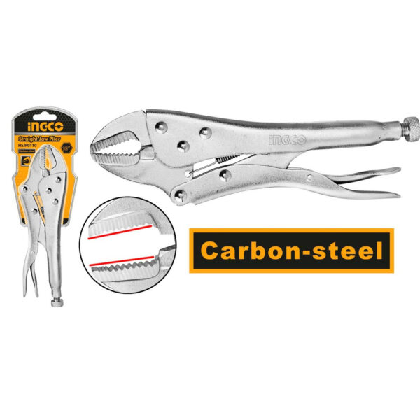Ingco HSJP0110 Straight Jaw Vise Grip Plier 10"