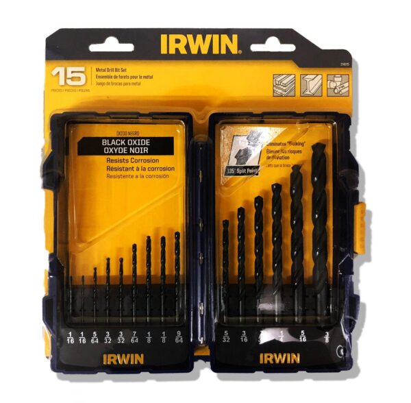 Irwin 314015 Black Oxide Metal Drill Bit Set (15pcs)
