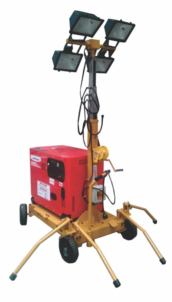 Powerman Light Tower with Silent Type Generator Set