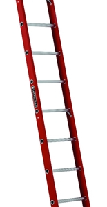 Louisville FE3110 Fiberglass Shelf Single Ladder (300 lbs) [D-shape Step]