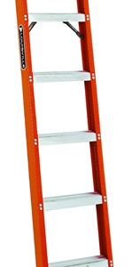 Louisville FH1000 Fiberglass Shelf Single Ladder (300 lbs) [Rectangle Step]