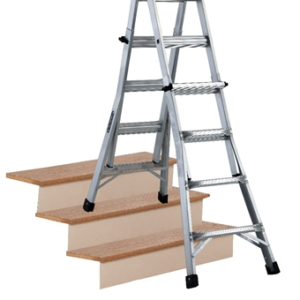 Louisville L2098 Multipurpose Aluminum Articulating Folding Ladder 300 lbs