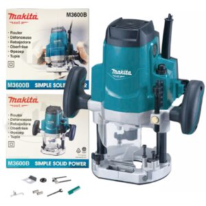 Makita MT M3600B Plunge Router (1/4"&1/2") 1,650W