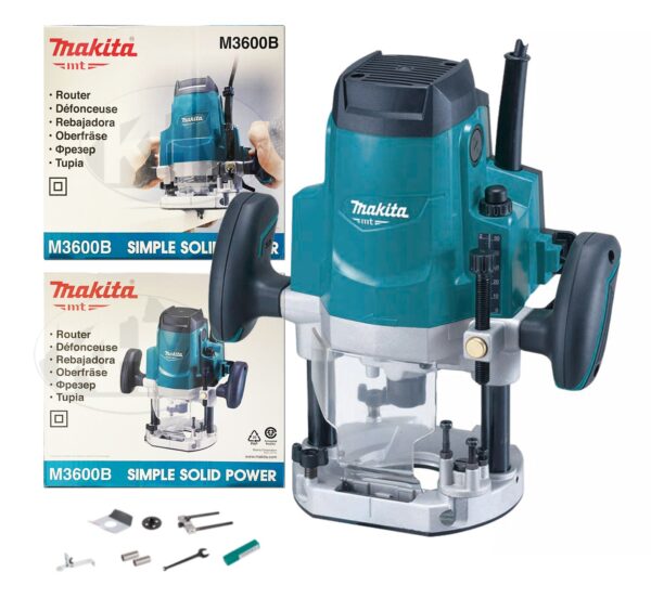 Makita MT M3600B Plunge Router (1/4"&1/2") 1,650W