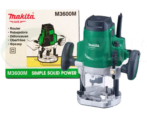 Makita MT M3600M Plunge Router (1/4"&1/2") 1,650W